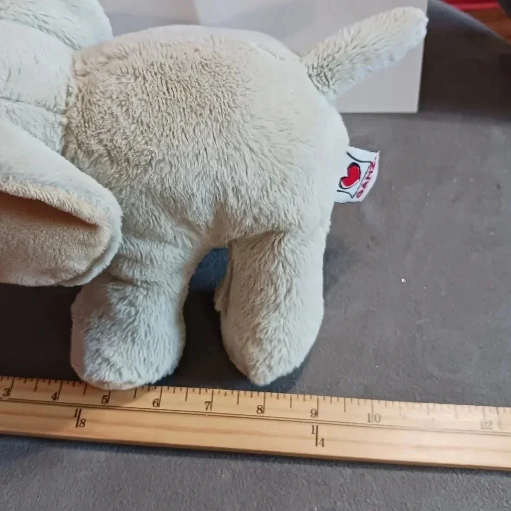 Ganz velvety elephant soft cuddly stuffed animal gray color no code